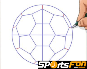 how to draw a soccer ball